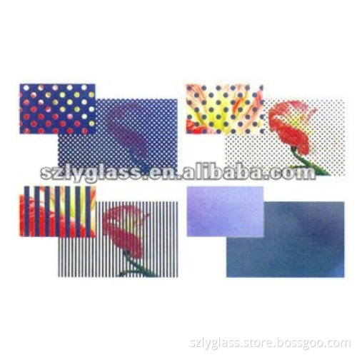 3mm-19mm colored tempered screen printed building glass
